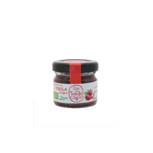 Mini Mermelada Bio de Fresa con Sirope de Agave y calidad extra en caja de 30 uds.