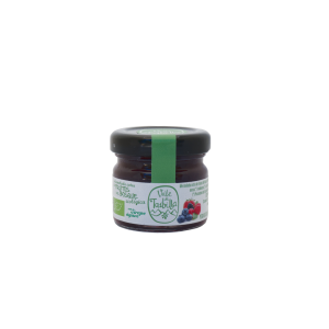 Mini Mermelada Bio de Frutos Rojos con Sirope de Agave y calidad extra en caja de 30 uds.